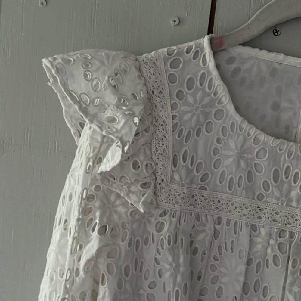 Sail To Sable Embroidered Ruffle Sleeve Top - Picture 4 of 10